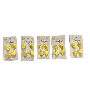 Vintage Set of 20 Boutique Brand Washable Yellow Sleeping Owls Size F24 5/8” NOS